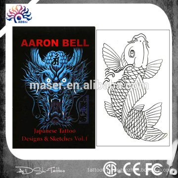32 Pages A3 tattoo flash book, novelty stencil tattoo sketch book